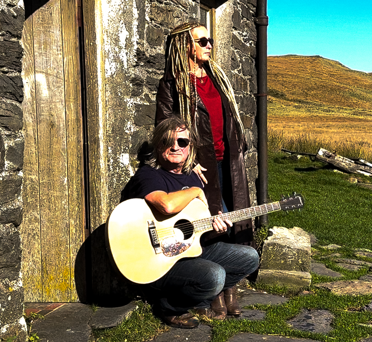 Image of the Southbound stage with a mircophone in the foreground.